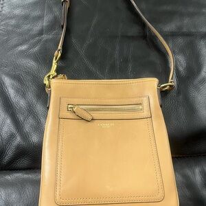 Coach Light Brown Leather Crossbody Bag